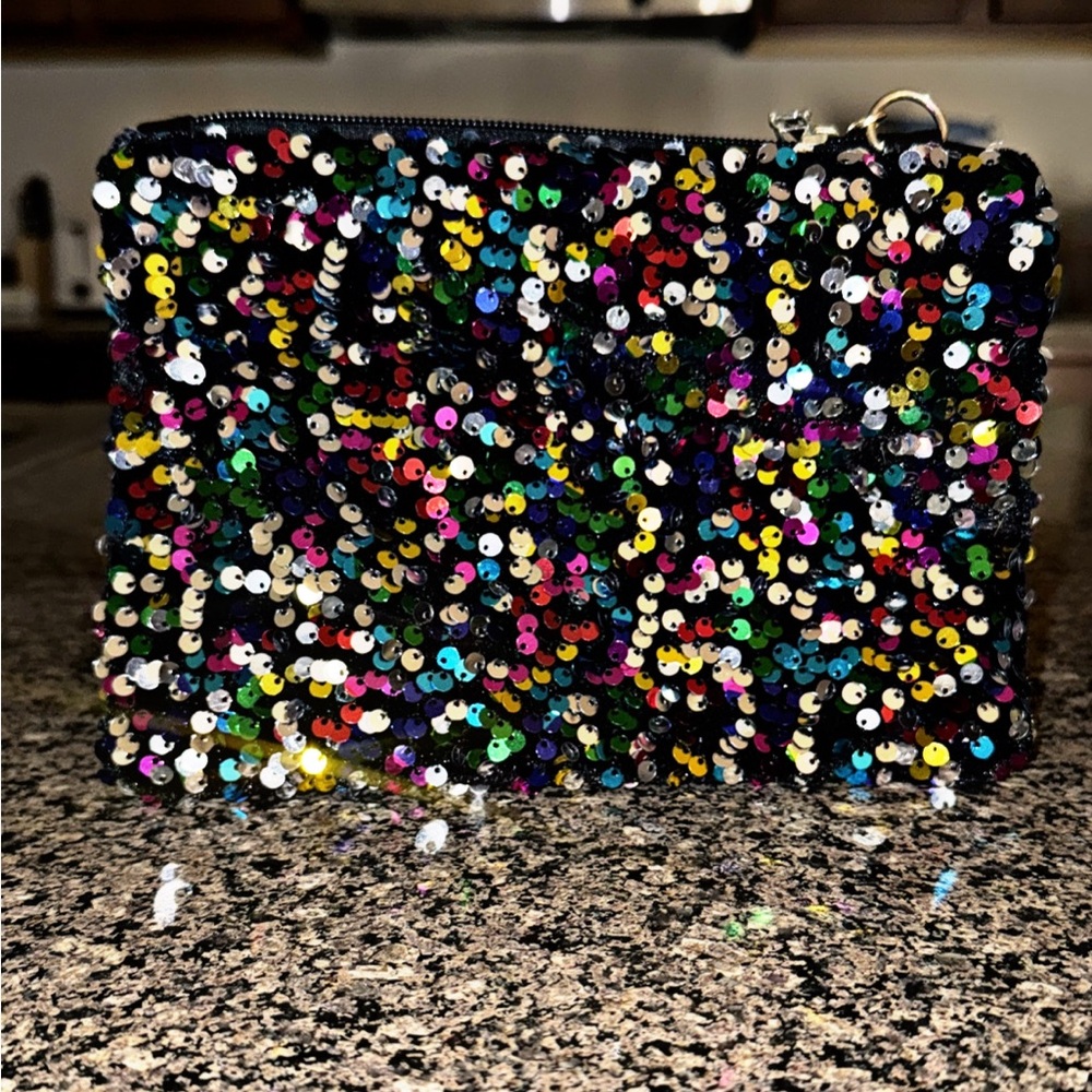 Multicolor Sequin Clutch